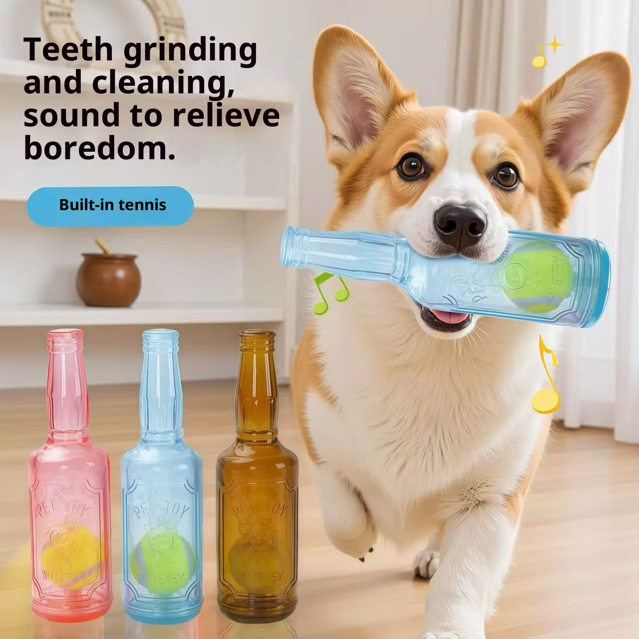 Squeaky Chew Tennis Ball for Pets