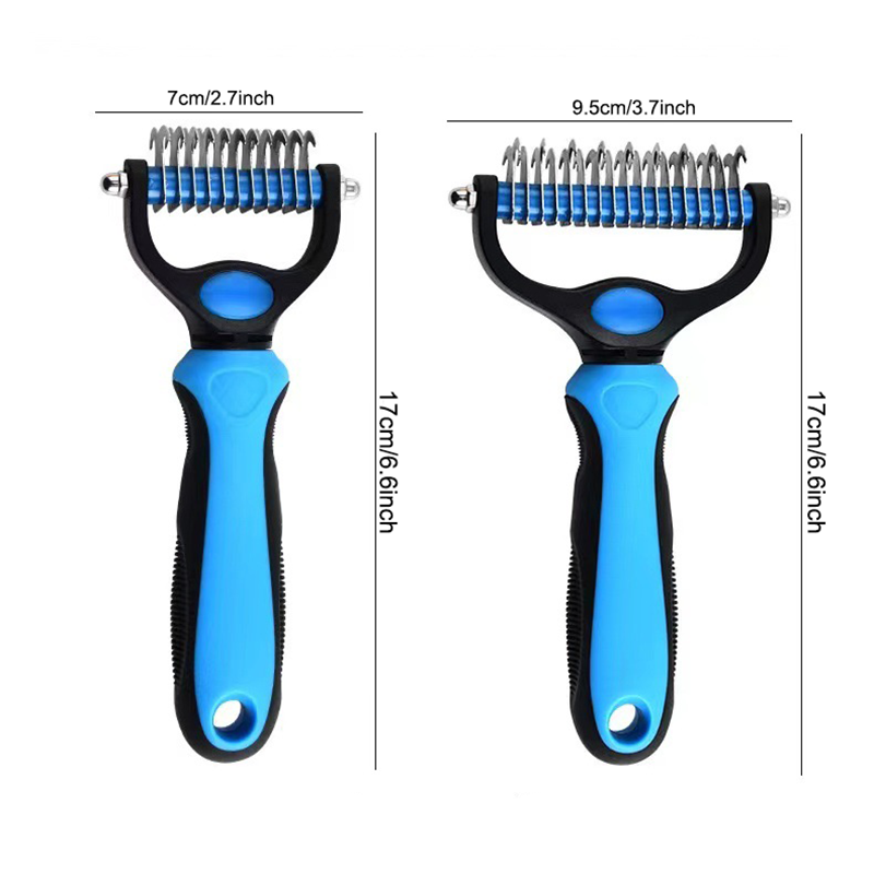 Pet Dematting Comb for Dogs & Cats - Undercoat Grooming Brush