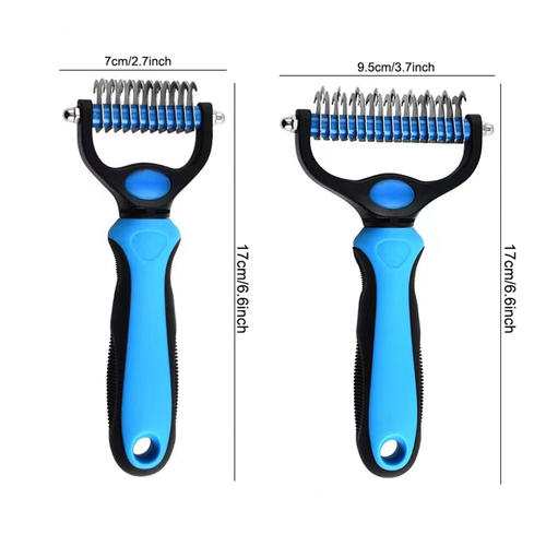 Pet Dematting Comb for Dogs & Cats - Undercoat Grooming Brush