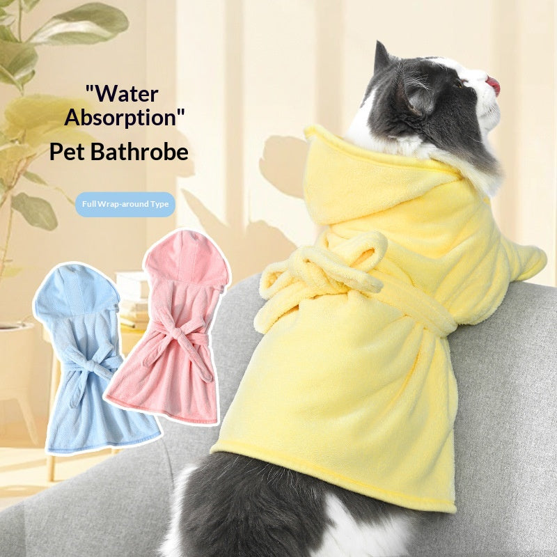 Quick-Dry Pet Bath Towel for Dogs & Cats
