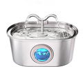 Stainless Steel Cat Water Fountain, 108oz-3.2L Pet Water Fountain For Cats Indoor, With Dual Spouts For Multiple Cats, U