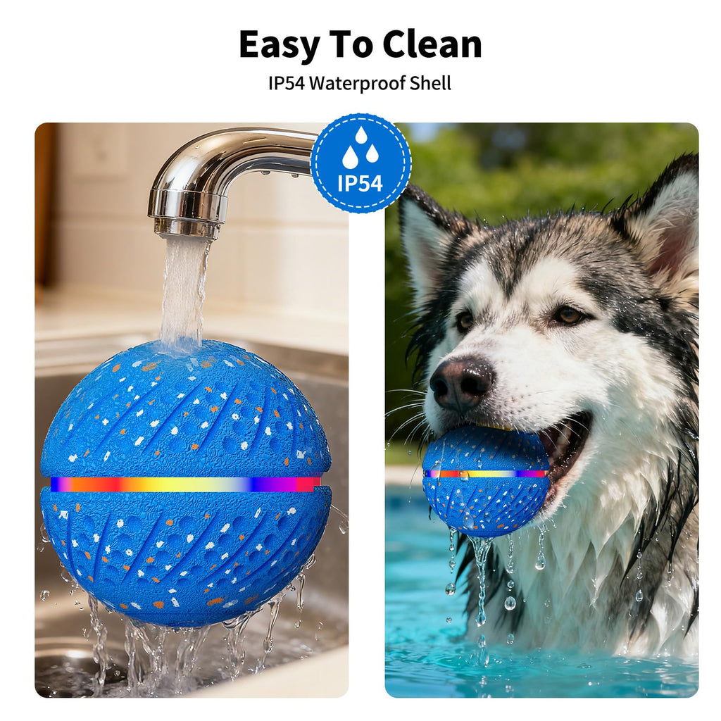 Interactive Dog Toys Ball, Smart Moving Bouncing Dog Ball With Colorful Lights, Automatic Moving, Bouncing And Rotating,