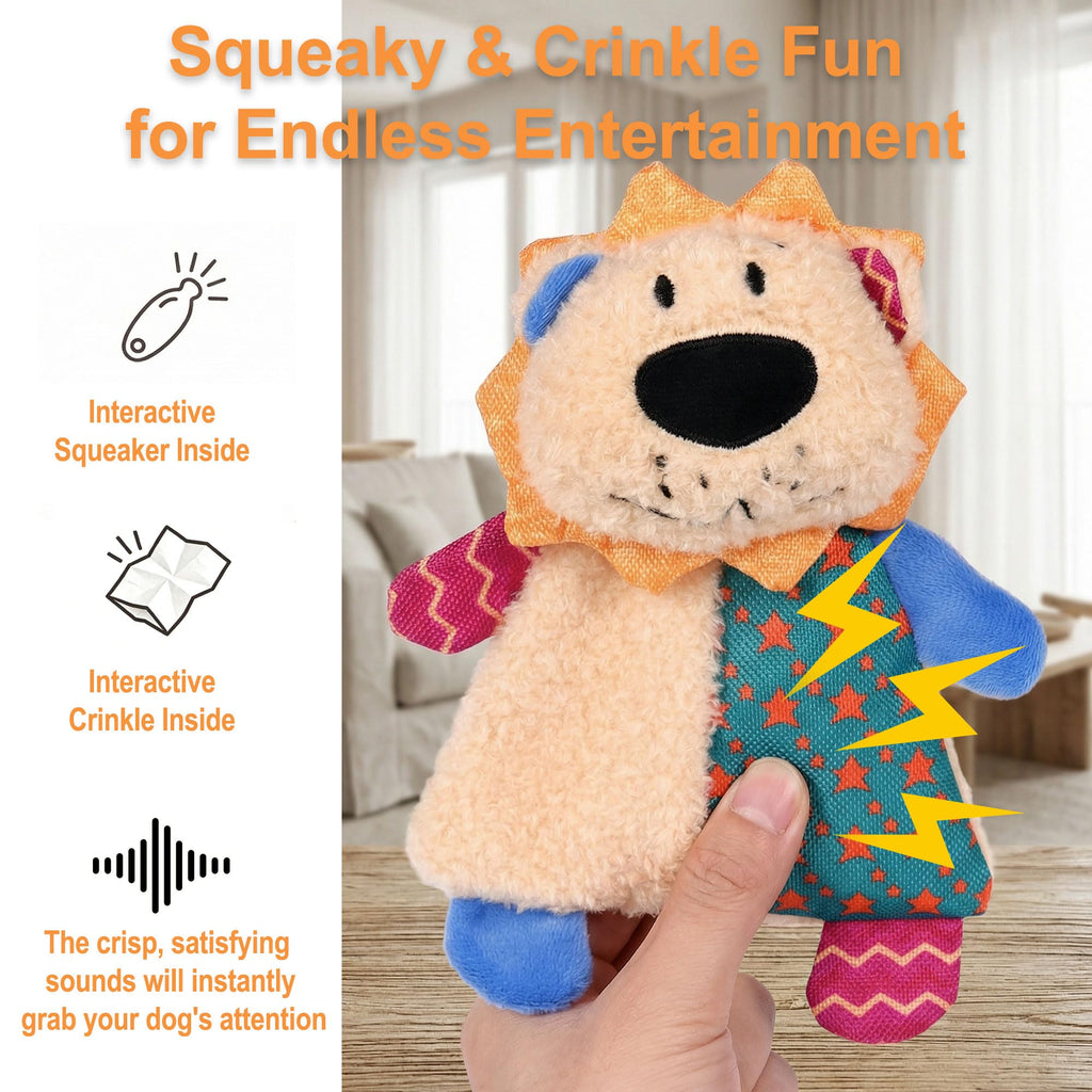 Squeaky Stuffed Crinkle Dog Toy