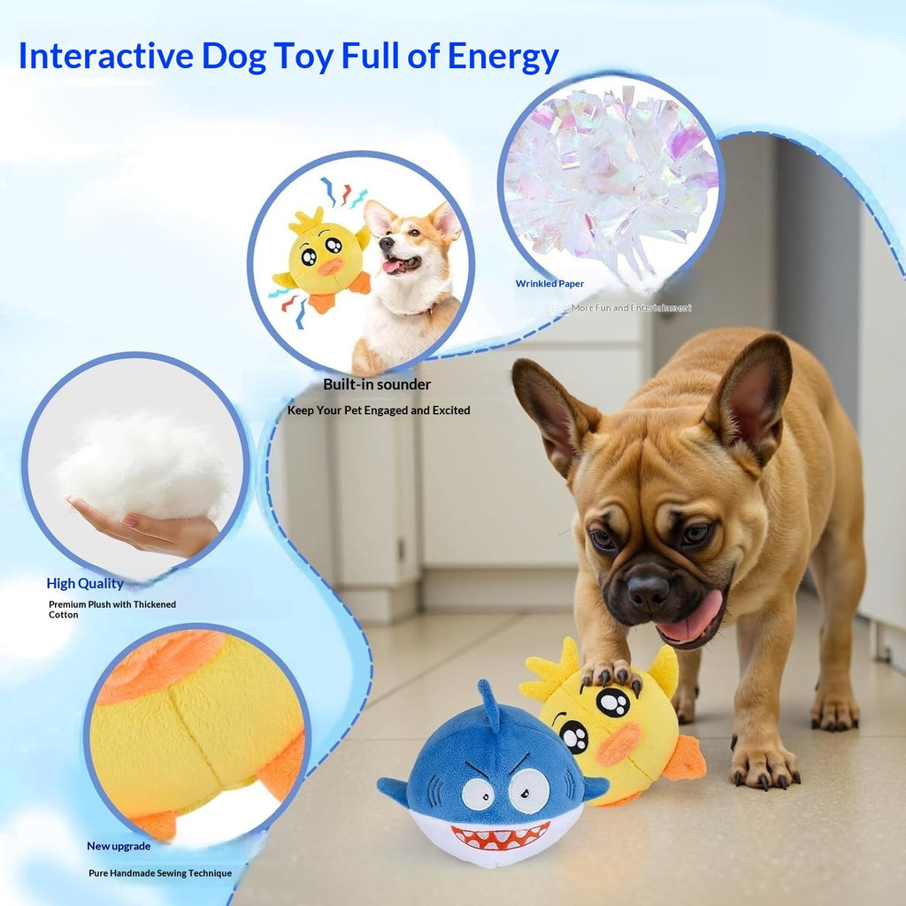 Teething And Dental-cleaning Plush Puppy Toss-and-fetch Toy