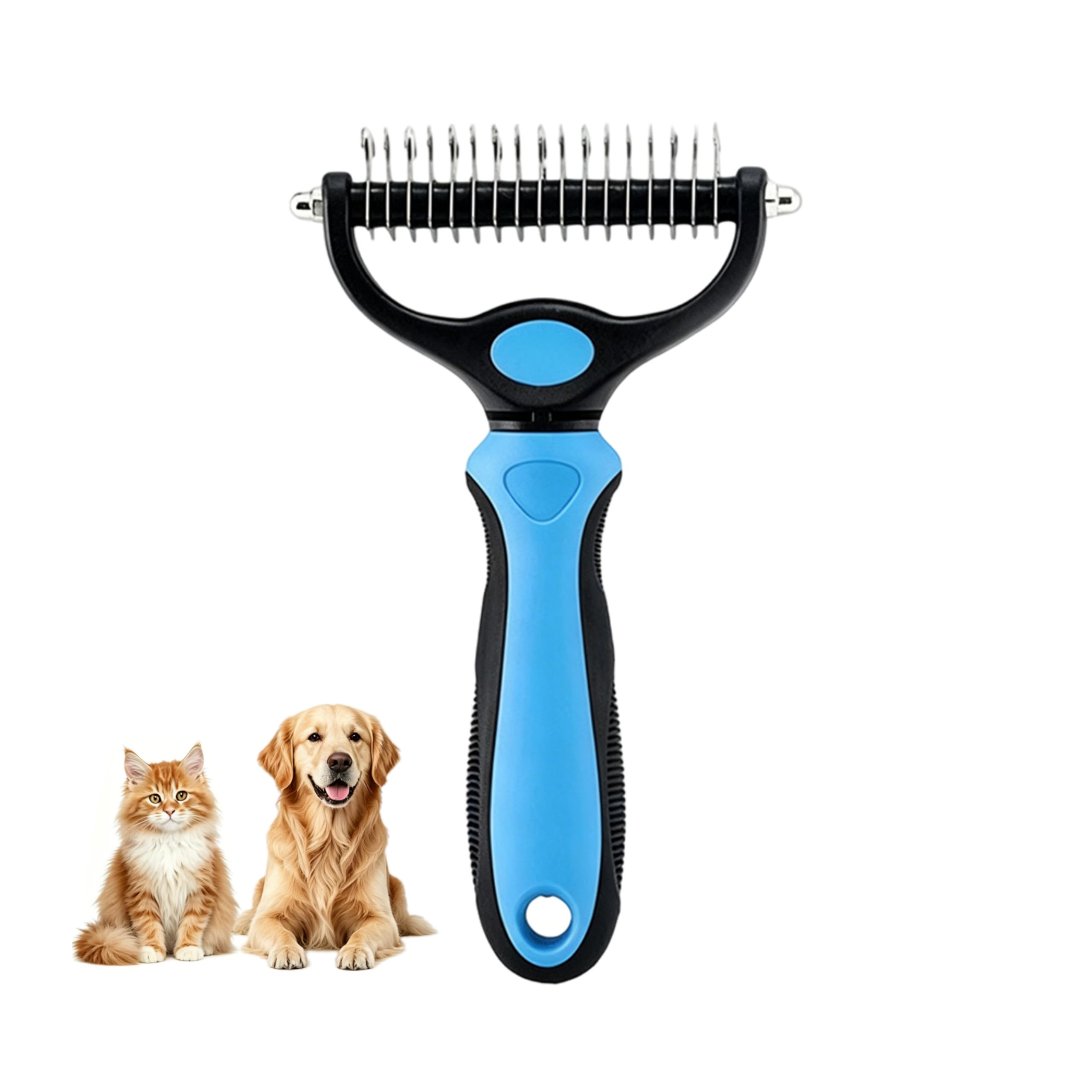 Pet Dematting Comb for Dogs & Cats - Undercoat Grooming Brush