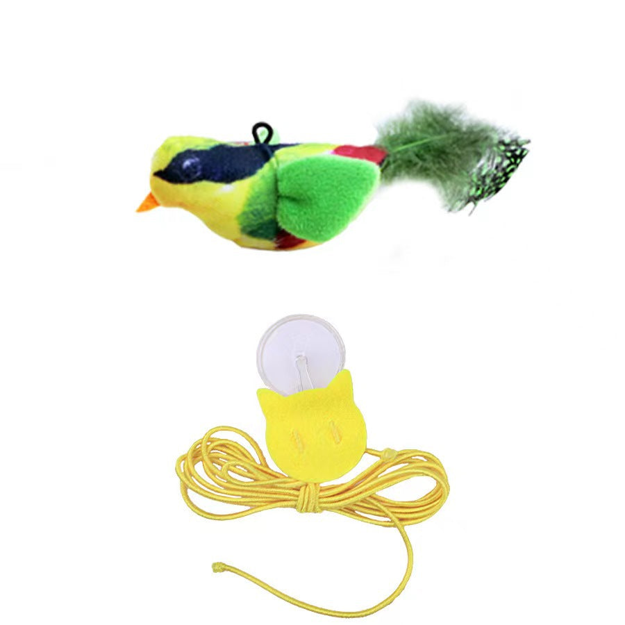 Squeaky Bird Cat Toy - Bite Resistant Interactive Play Toy